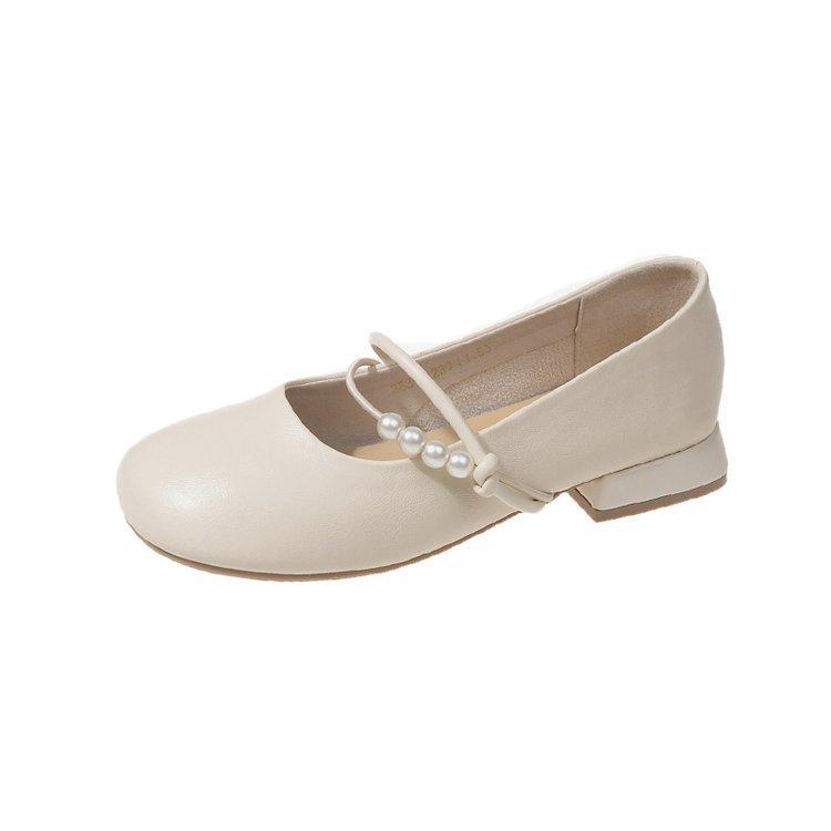 Мягкая подошва с круглым носком и тонкими туфлями Мэри Джейн. Элегантные туфли для бабушки на весну и лето.