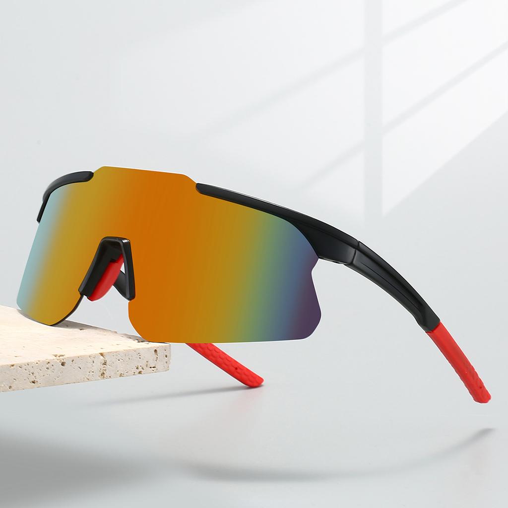 Полуободковые очки Мужские Новые Большие Ветрозащитные Очки-маска Обернутые Защитные Очки Зеркальные Очки для Велоспорта на Открытом Воздухе