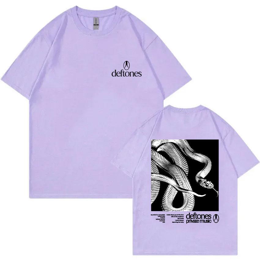 Rock Band Deftones Private Music Snake Graphic T Shirt Unisex Women Clothing Alternative Heavy Metal Oversized Short Sleeve T-shirt