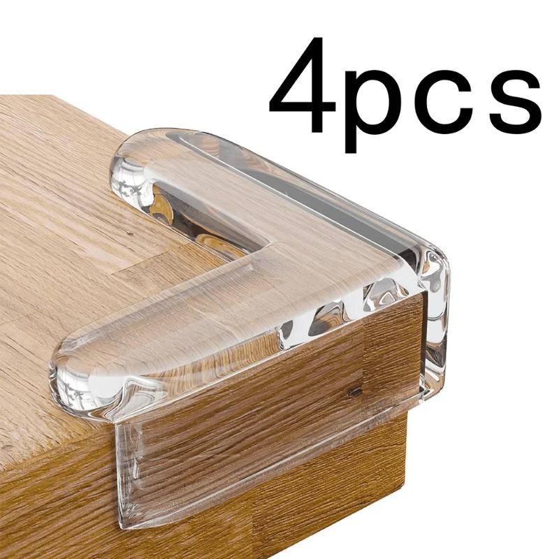 4-16 шт. Защита углов стола из мягкой резины для безопасности детей, Чехол для журнального столика, Прозрачные накладки для защиты кромок от детских ударов