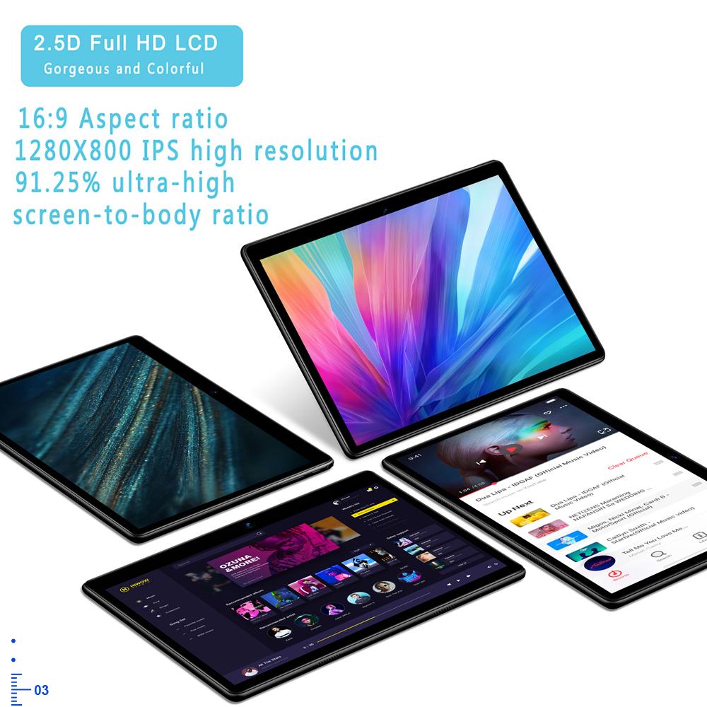BDF Планшетный ПК Android 11.0 с 4 ГБ ОЗУ и 64 ГБ ПЗУ