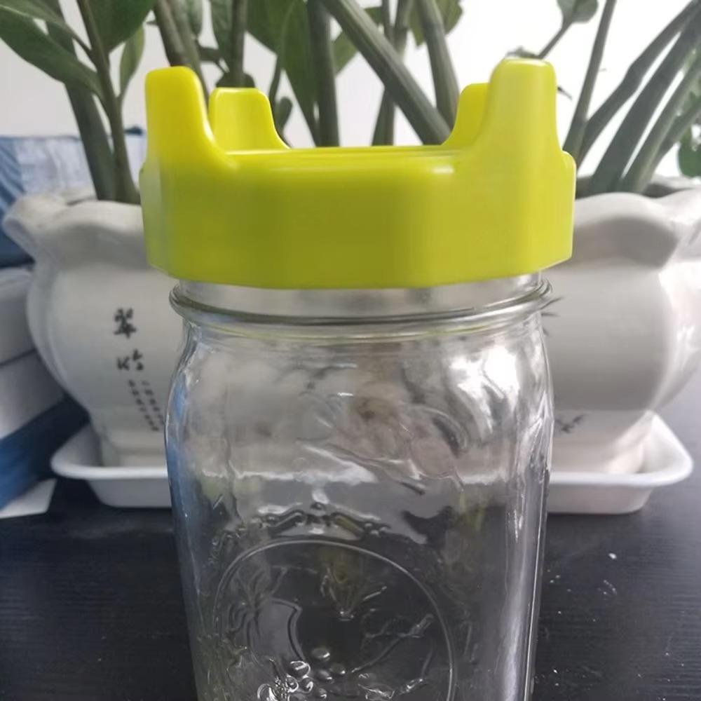 2pcs ABS Mason Jar Sprouting Lid 86mm Filter Cover Vegetable Seed Growing Lid Wide Mouth Jar