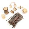 Wooden Small Pet Chewing Playing Biting Toy Set for Hamster Chinchilla Rabbit(seven piece )