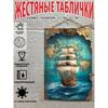 Винтажный Парусник Морская Карта Металлическое Настенное Искусство Декор 20x30см