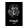 Motivational Quote Black Lion Tiger Canvas Paintings Inspired Art Classic Poster and Print Wall Painting for the Office of Home Decor