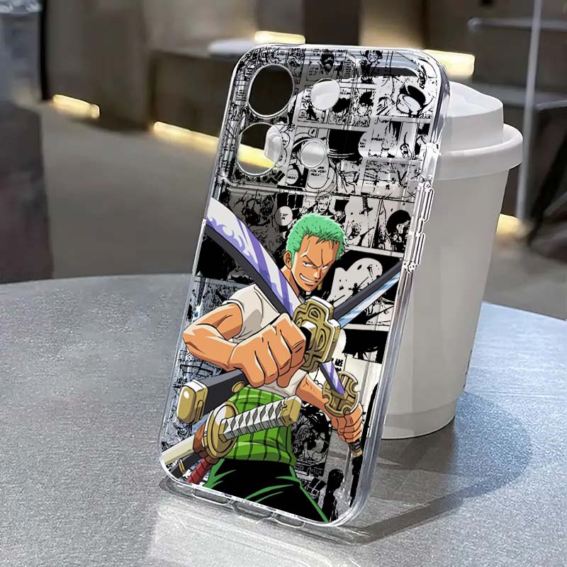 Cool Luffys Zoro Phone Case for Xiaomi Mi 15T 11 11T Poco F7 F5 X7 X6 X5 M4 X4 M3 Pro NFC Lite GT Pro 4G 5G Transparent Soft TPU