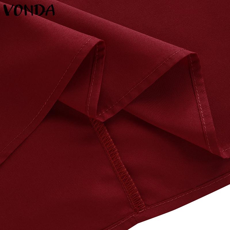 VONDA Женские летние платья-трапеции с круглым вырезом и коротким рукавом