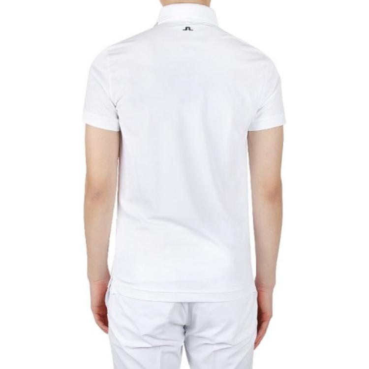 J.Lindeberg Solid Color Letter Polo Collar Short Sleeve Polo Shirt Men tops GMJT07645-0000