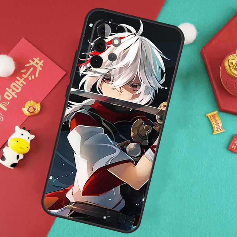 Чехол Genshin Impact Каэдэхара Кадзуха Для Samsung Galaxy A17 A55 A35 A15 A32 A52 A13 A33 A53 A14 A34 A54 A06 A16 A26 A36 A56
