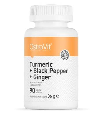 OstroVit Куркума + черный перец + имбирь, 90 таблеток