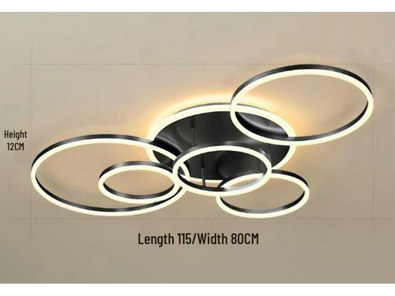 Скандинавская современная светодиодная потолочная лампа - Креативный круглый дизайн для гостиной, кабинета, спальни