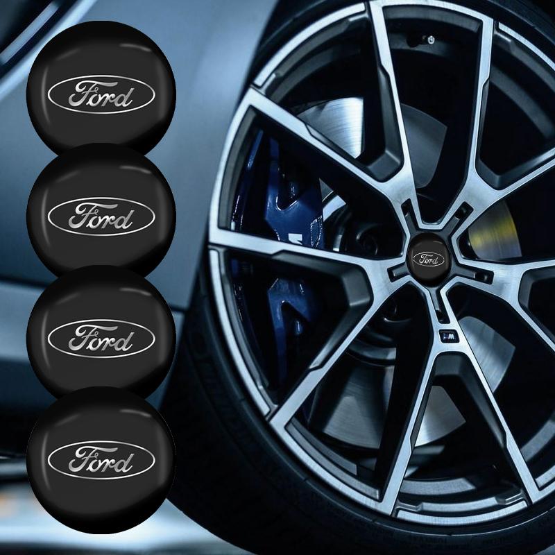 New 2026 Car Sticker 4Pcs Car Wheel Hub Cap Metal Emblem Stickers For Ford Focus 2 MK2 3 4 MK3 4 ST Mondeo Festiva Fusion Suit F