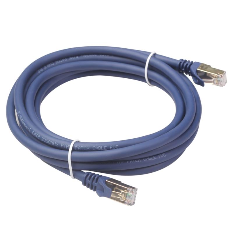 Сетевой кабель Ethernet Cat8, 40 Гбит/с 2000 МГц, высокоскоростное интернет-соединение, Ethernet-кабель для модемов, маршрутизаторов, ПК
