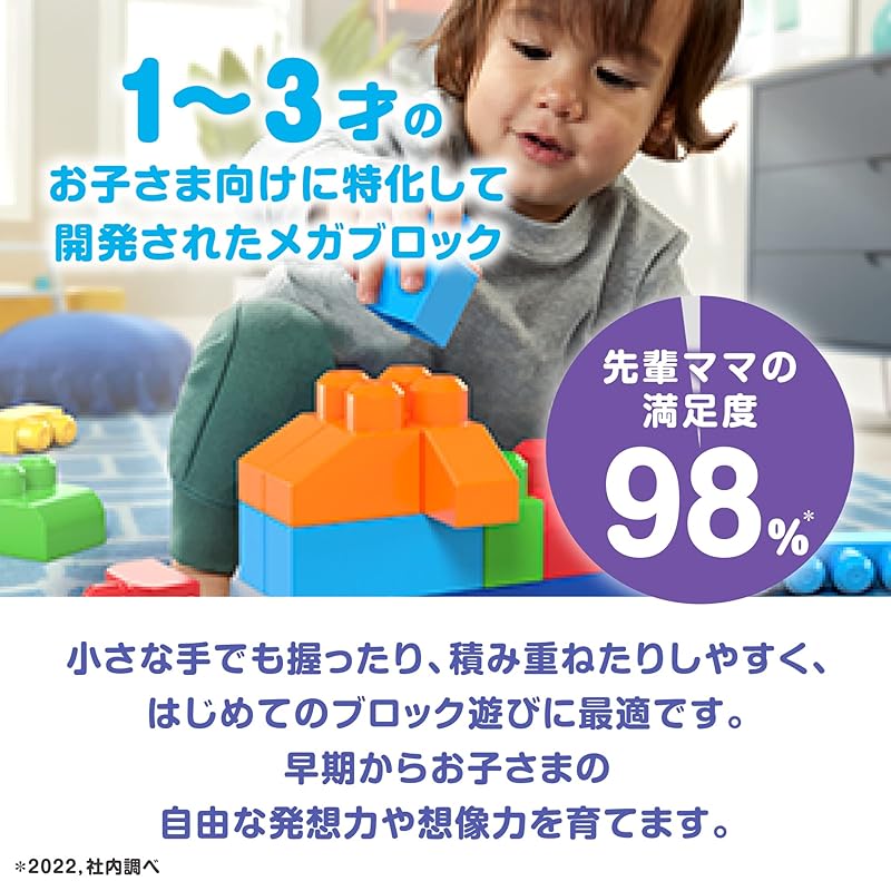 Mattel Mega Bloks Mega Bloks для детей от 1 года, набор из 150 деталей [Возраст 1+] HHM96