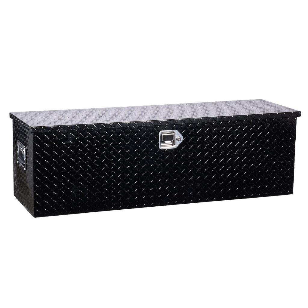 49"x15"x15" Heavy Duty Aluminum Truck Bed Tool Box for Pickup RV Black