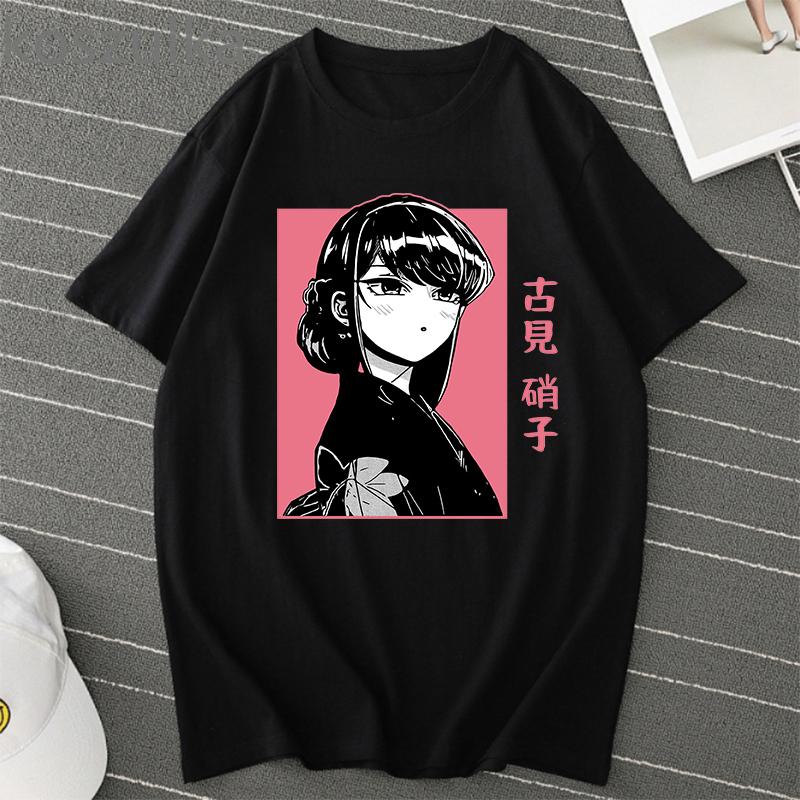 Футболка унисекс «Komi Cant Communicate Komi Shouko», мужская японская футболка с рисунком 2022, женские хлопковые футболки в стиле Харадзюку, футболка ulzzang