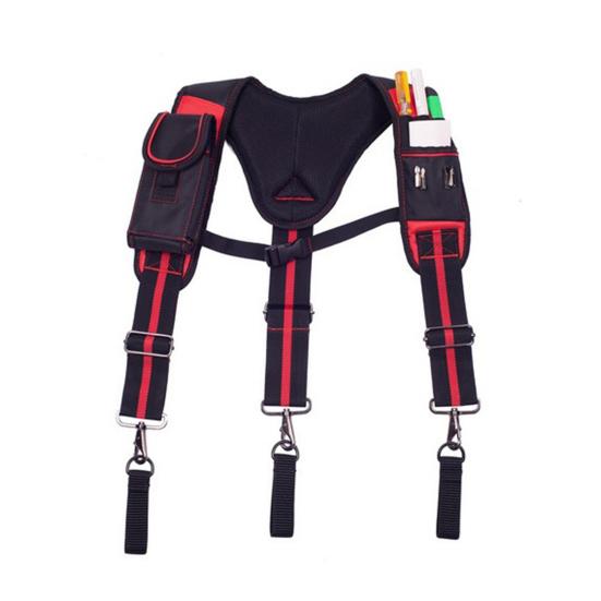 Подтяжки для рабочего инструмента, пояс для строительного инструмента электрика с регулируемыми ремнями и съемным держателем для карандашей для телефона, уменьшают стресс