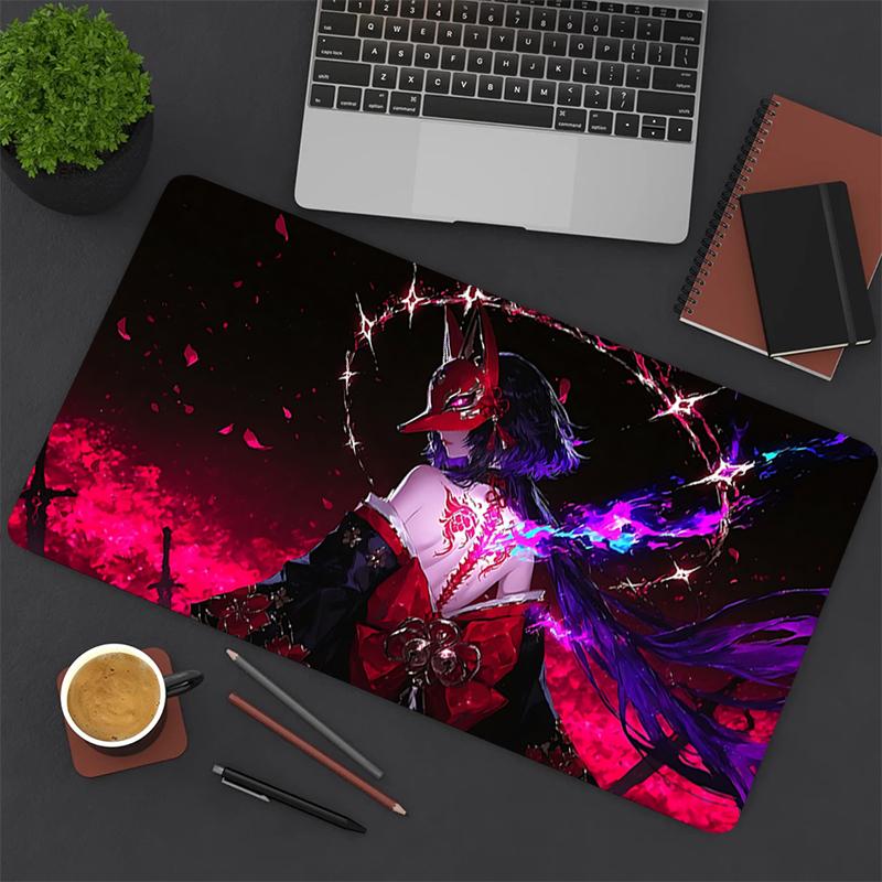 1Pc Ethereal Fantasy Warrior Gaming Mouse Pad Keyboard Desk Mat Non-slip Rubber Lock Edge Waterproof Computer Mousepad for Office Home Decor S1600