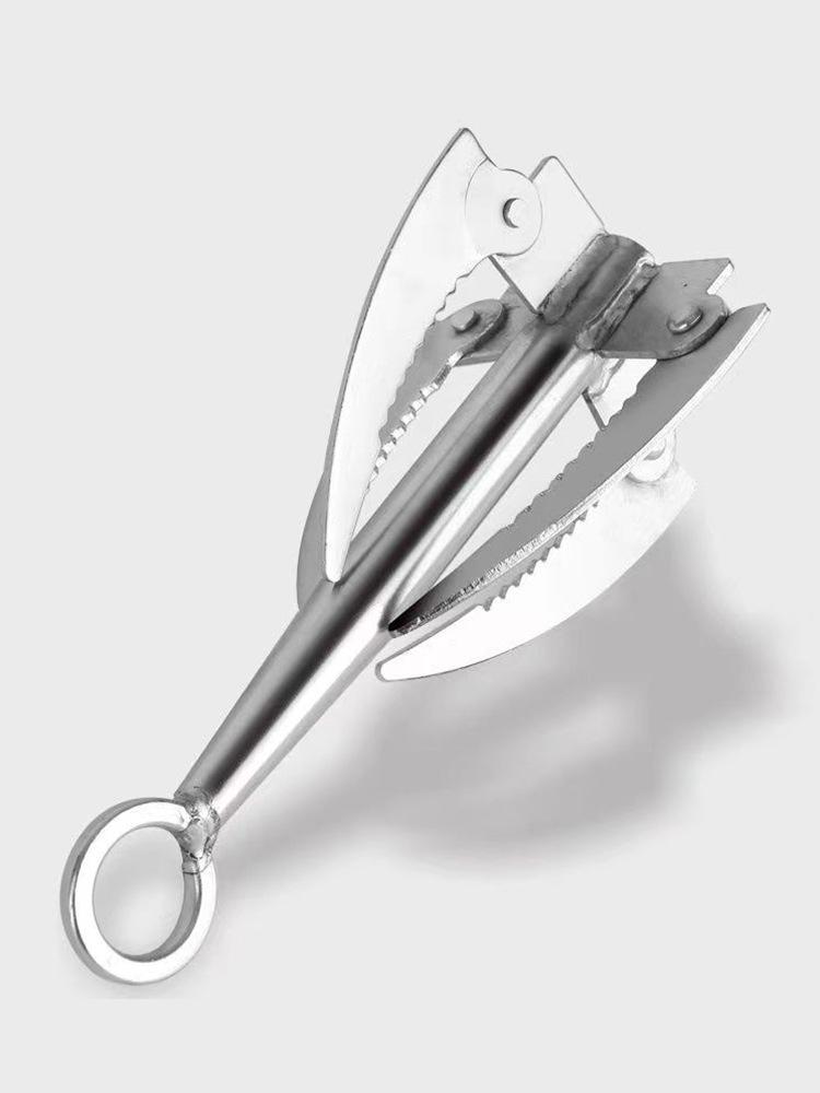 Foldable Four-Claw Aquatic Plant Anchor with Rope for Fishing and Grass Cutting