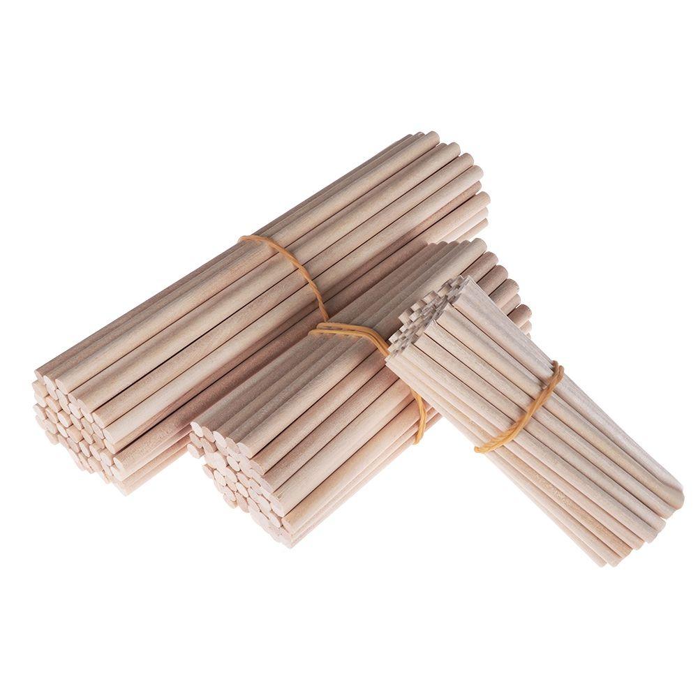 10PCS Woodworking Round Wooden Rods Birch Educational Toys New Wooden Diy Craft