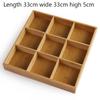 Tray 1PC Bamboo Nine Compartments Dinner Plate Snack Plate Side Dish Plate Bread Compartment Plate Platter Soap Box Drain Basket