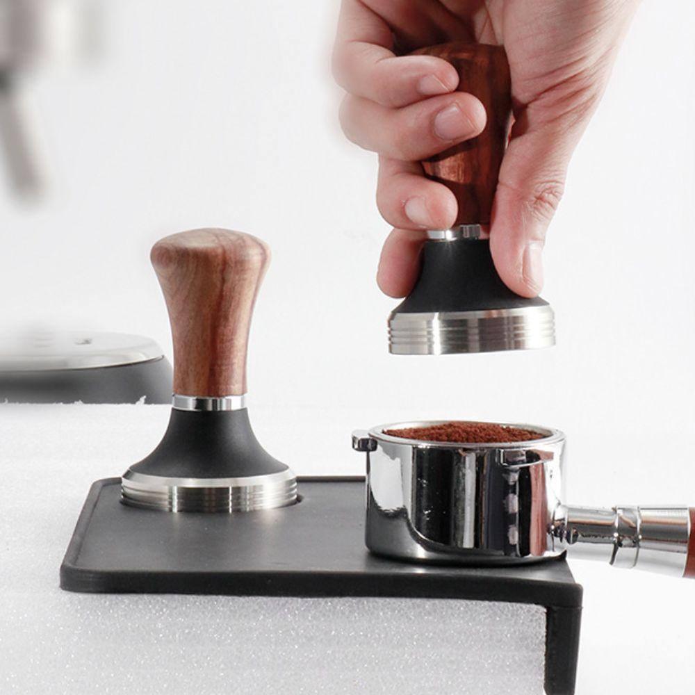 Walnut Handle Coffee Powder Pressing Hammer Coffee Powder Distributor Leveler Tool Cafe