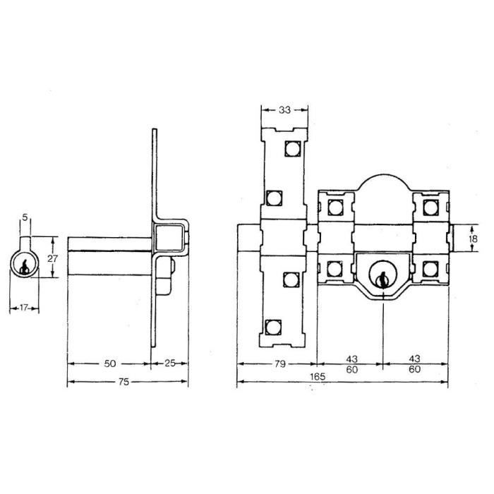 Verrou Fac 301-l/ 80-n