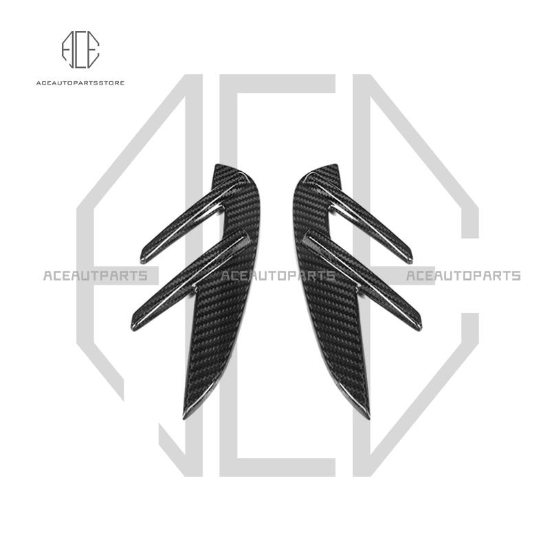 Real Dry Carbon Fiber Side Bumper Fender Air Trim Spoiler Cover for BMW G80 G82 G83 M3 M4 2020-UP