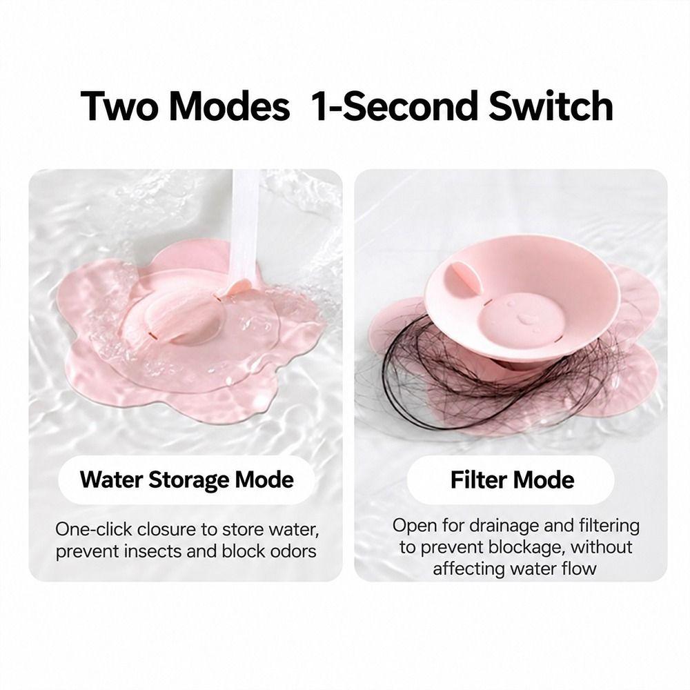 Flower Shaped Silicone Sink Stopper Press-to-Seal Sink Drain Cover Drain Plug Drain Accessories