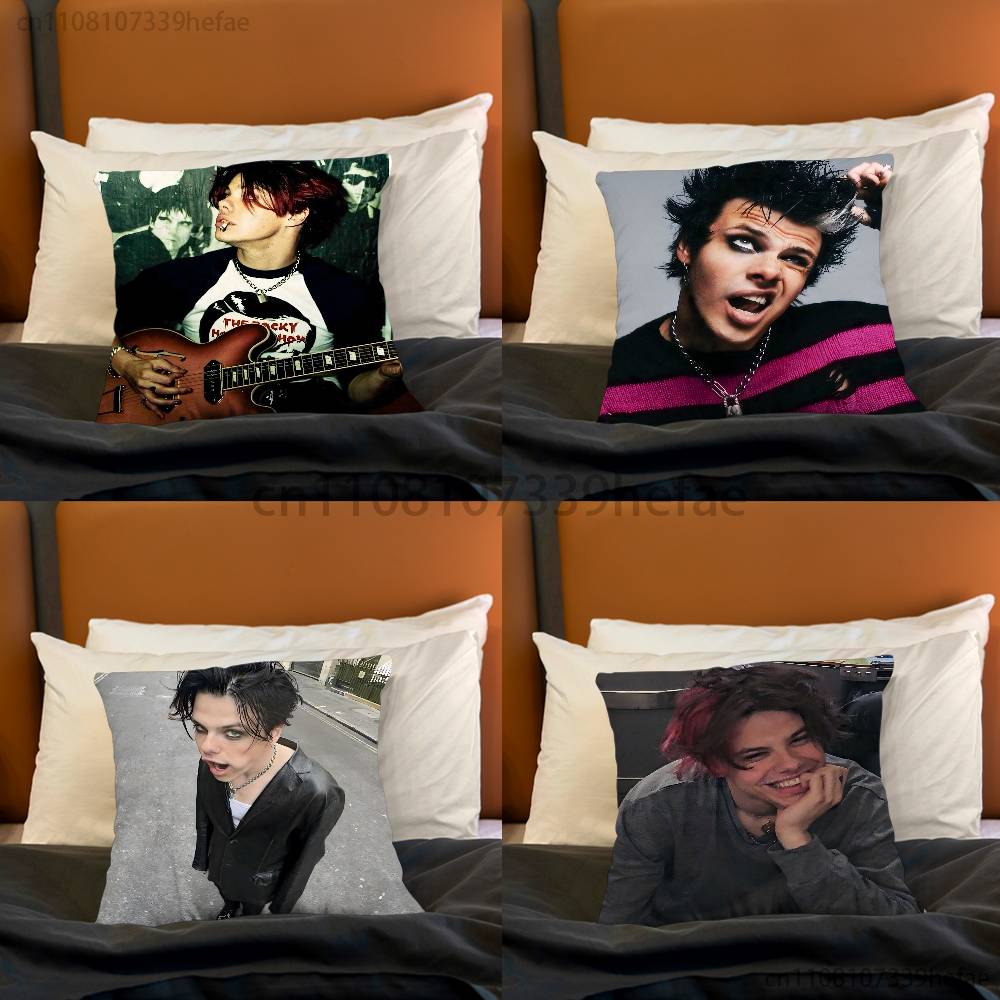YYungblud Singer YB Print Polyester Pillow Case for Valentine gift Home Sofa Cushion Cover Decoration Custom
