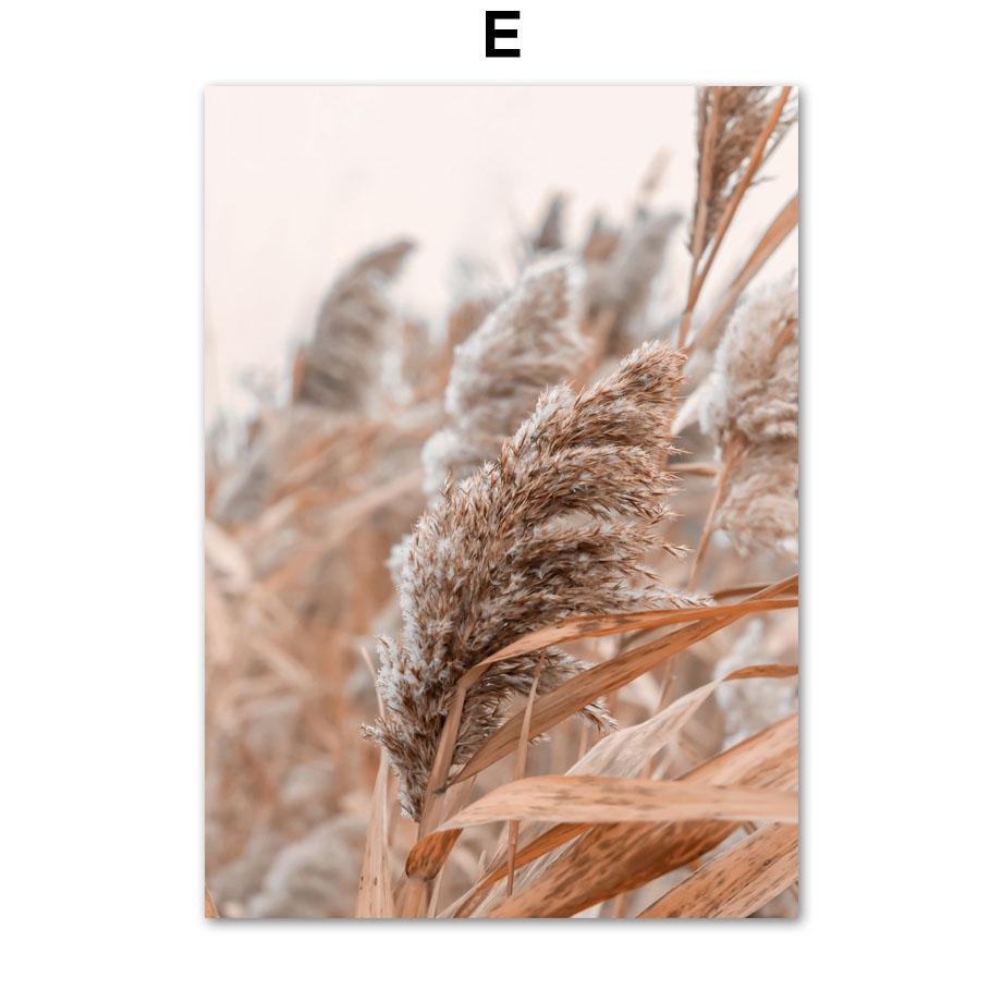 Хвост кролика, трава, тростник, закат, птица, цветок, пляж, настенные художественные принты, картина на холсте, линия, скандинавский постер, декор, картинки для гостиной