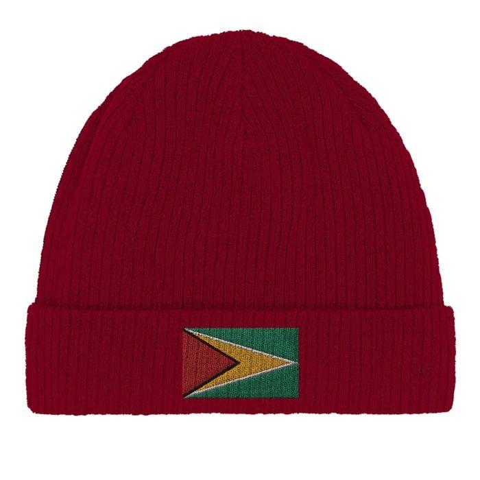 Bonnet Drapeau Guyana En Rouge