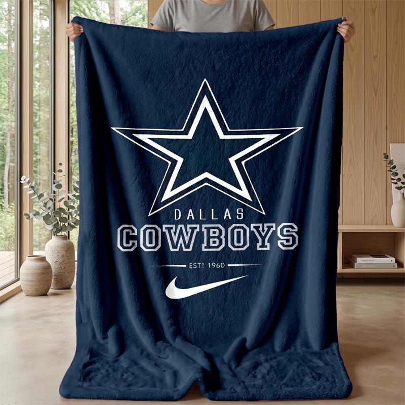 Dallas Cowboys Flannel Fleece Blanket Cozy Warm Throw Blanket For Couch Bed Travel All Season Use