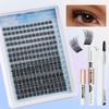 Single Cluster C Curved Multi-Hair False Eyelash Set 8-18Mmdiy Segmented Grafting Thick Eyelashes