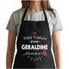 Tablier de cuisine - Geraldine d'amour - Noir - Coton résistant - Impression bretonne