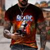 Summer Personalized Fashion Trend Rock Music 3D Printed Printed T-shirt Hip-hop 3D Short Sleeved Casual Comfortable T-shirt