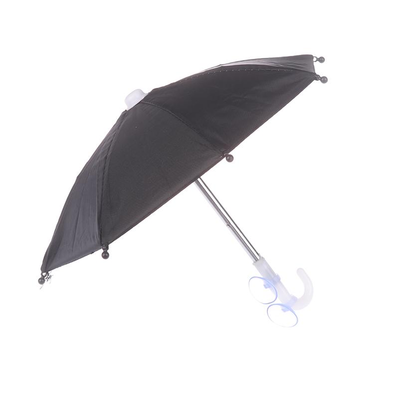 Auto Portable Mobile Phone Holder Car Mini Sunshade Rainproof Bike Motorcycle Decoration Umbrella Phone Stand Bracket Umbrella