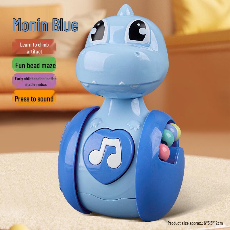 Игрушки для малышей 9-12 месяцев: Мультяшный динозавр и олененок, скользящая неваляшка, успокаивающая игрушка