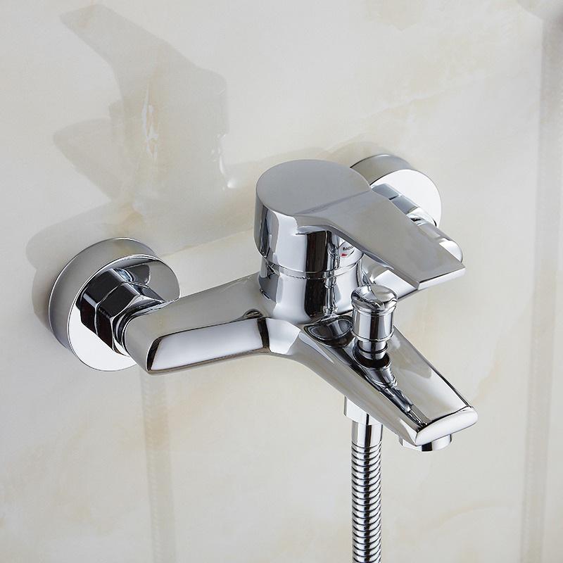 Mixing Valve Hot and Cold Water Shower Faucet Bathroom Shower Head Triple Mixing Valve Bathtub Faucet
