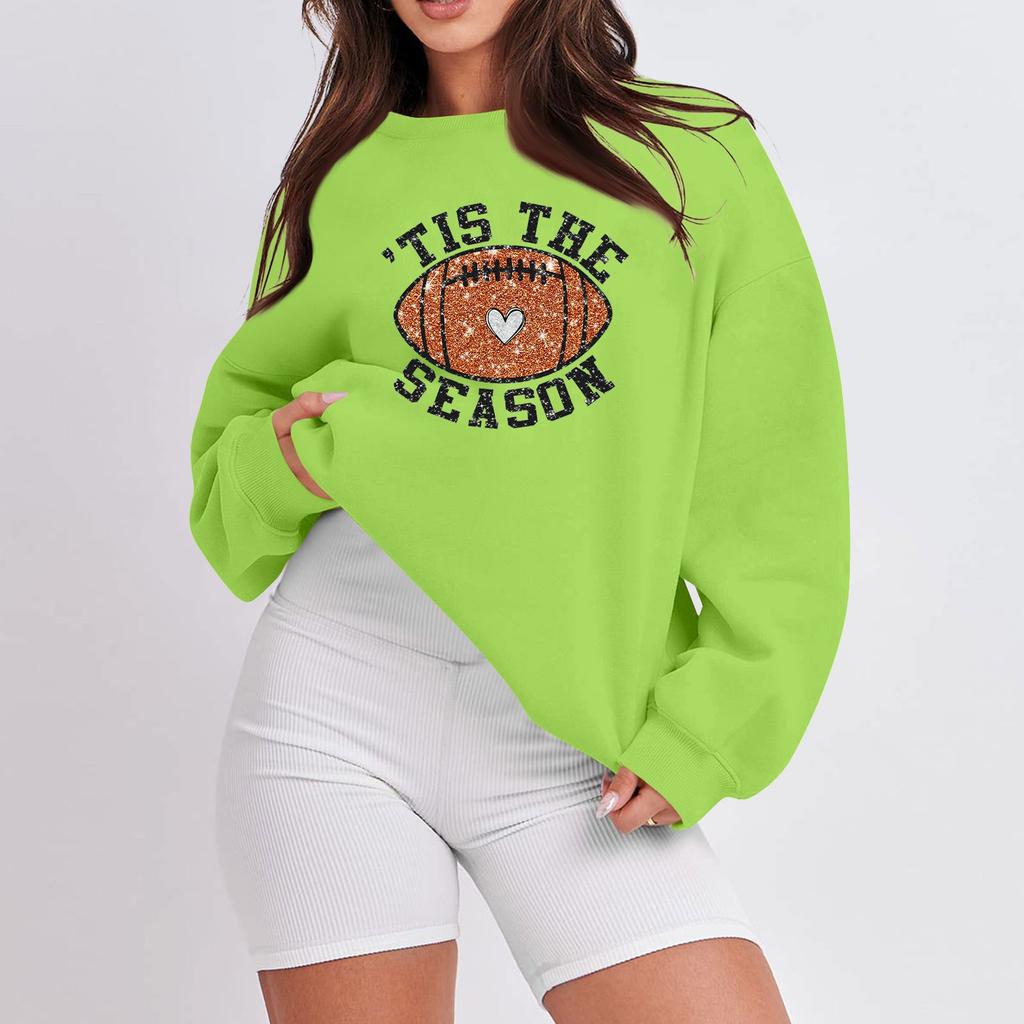 Женская повседневная мода с длинным рукавом и принтом, с круглым вырезом, свободная толстовка