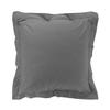 Taie D'oreiller - Percalines - Anthracite - 63x63cm - 100% Coton - Lavable À 30°
