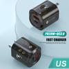 Pd 20 Вт USB и Type-C Двойные порты Быстрое зарядное устройство Quick 3.0 Адаптер Зарядное устройство для iPhone 14 13 12 Xiaomi Samsung EU и US Настенная зарядка