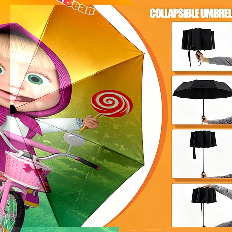 cartoon animation Print Umbrella Automatic Opening/ Closing - Portable Foldable Design - Daily use for Travel/Outdoor - Gift for Birthday