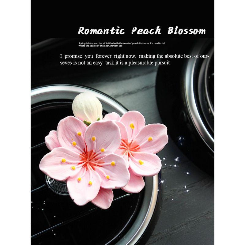 Ins-Style Summer Peach Blossom Cute Pink Air Conditioner Vent Clip Decoration Perfume Aroma Diffuser Stone