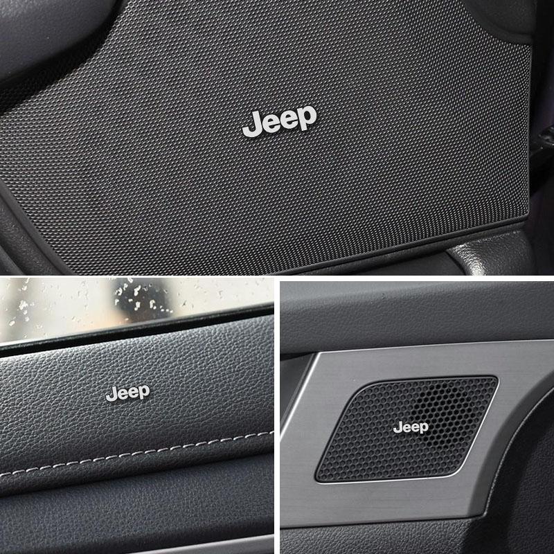 APK6 3D Metal Jeep Car Emblem Badge Stickers Decorative Decals For Jeep Wrangler Grand Cherokee Compass Wagoneer Gladiator Avenger JK