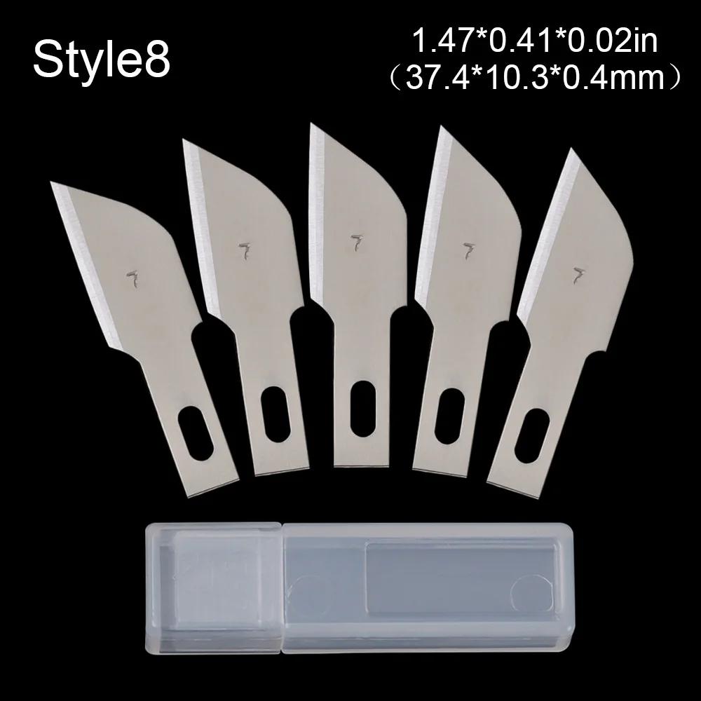 5Pcs Engraving Non-Slip Metal Scalpel Knife Parts Blades Cutter Craft Knives for Mobile Phone PCB Repair Hand Tools