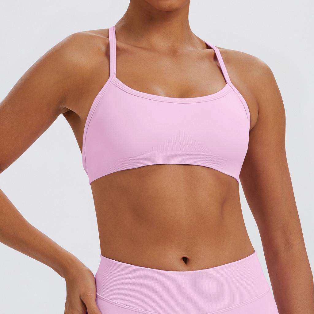 Seamless Highstretch Yoga Bra With Removable Straps For Fitness And Workout Enthusiasts
