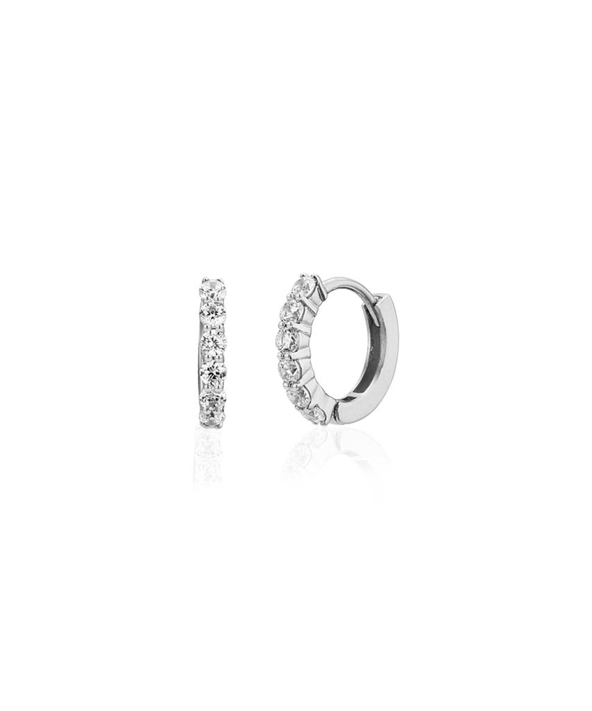 Серьги-кольца Goldndear 14KGF Мини, гладкие, с кубическим цирконием