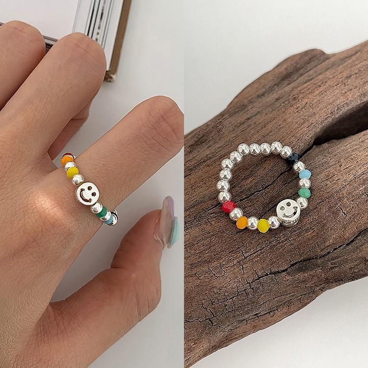 Stylish Dopamine Colorful Zirconia Adjustable Ring For Women With Unique Geometric Design And Colors Eyecatching