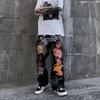 Hip Hop Vintage Graffiti Oversized Pants Spring Autumn High Waist Men Women Streetwear Fashion Loose Casual Wide Leg Trousers